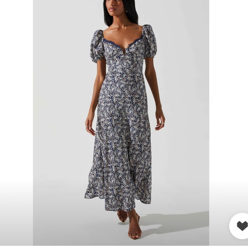 Floral Black and White Dress